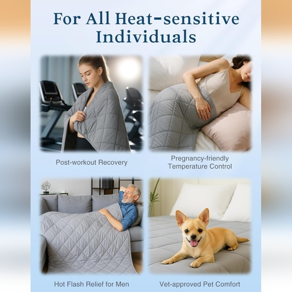 ZonLi Cooling Blanket for Hot Sleepers,90"x108" King Size Lightweight Cool Touch - Picture 5 of 13